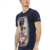 Trussardi Action Blaues Baumwoll-T-Shirt
