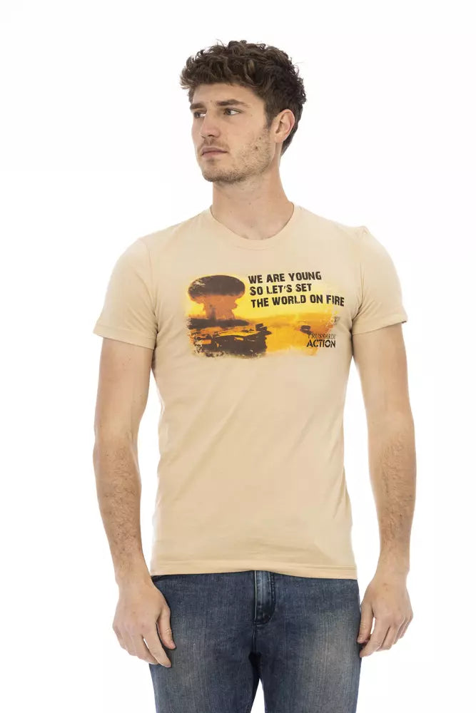 T-shirt Trussardi Action en coton beige pour homme