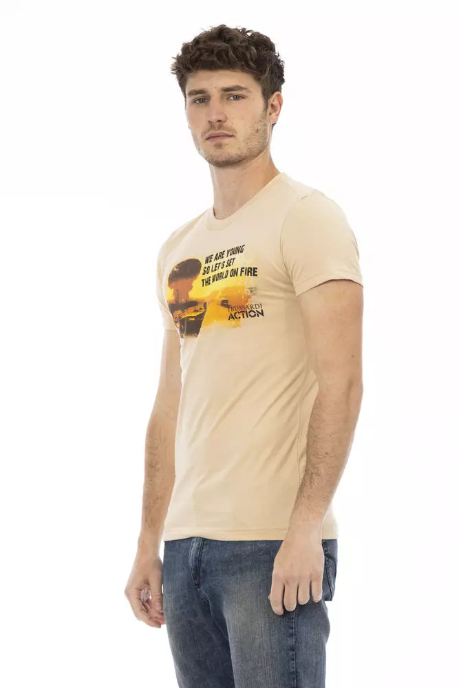 T-shirt Trussardi Action en coton beige pour homme