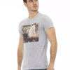 Trussardi Action Graues Baumwoll-T-Shirt