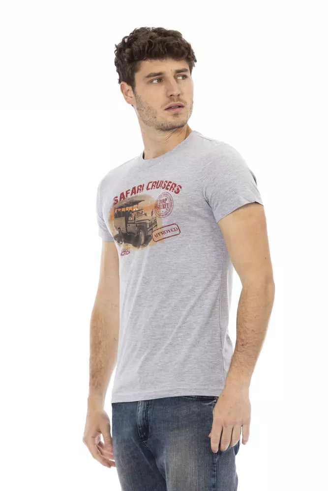 T-shirt Trussardi Action en coton gris pour homme
