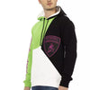 Automobili Lamborghini White Cotton Men Sweater with Hood