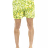 Just Cavalli Green Polyester Men Swim Short