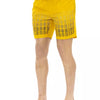 Short de bain Bikkembergs jaune en polyester pour homme