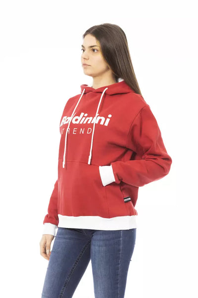 Baldinini Trend Rotes Baumwoll-Sweatshirt