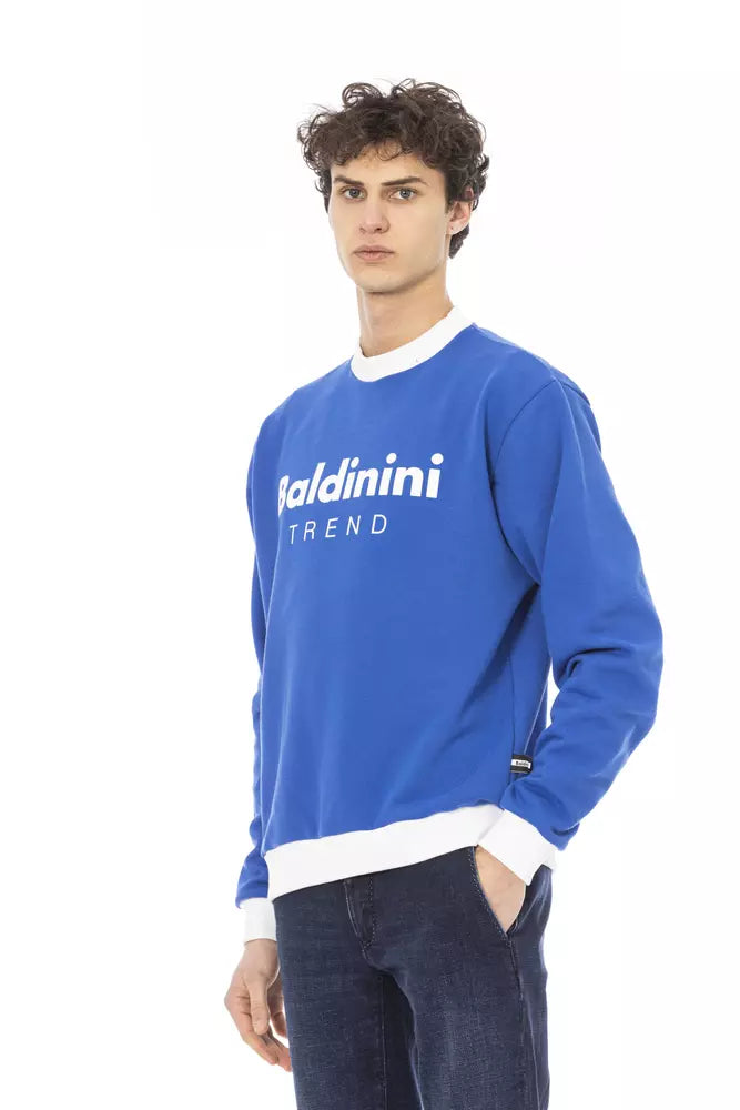 Baldinini Trend Blauer Baumwollpullover