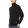 Baldinini Trend Black Fabric Men Sweater Turtleneck