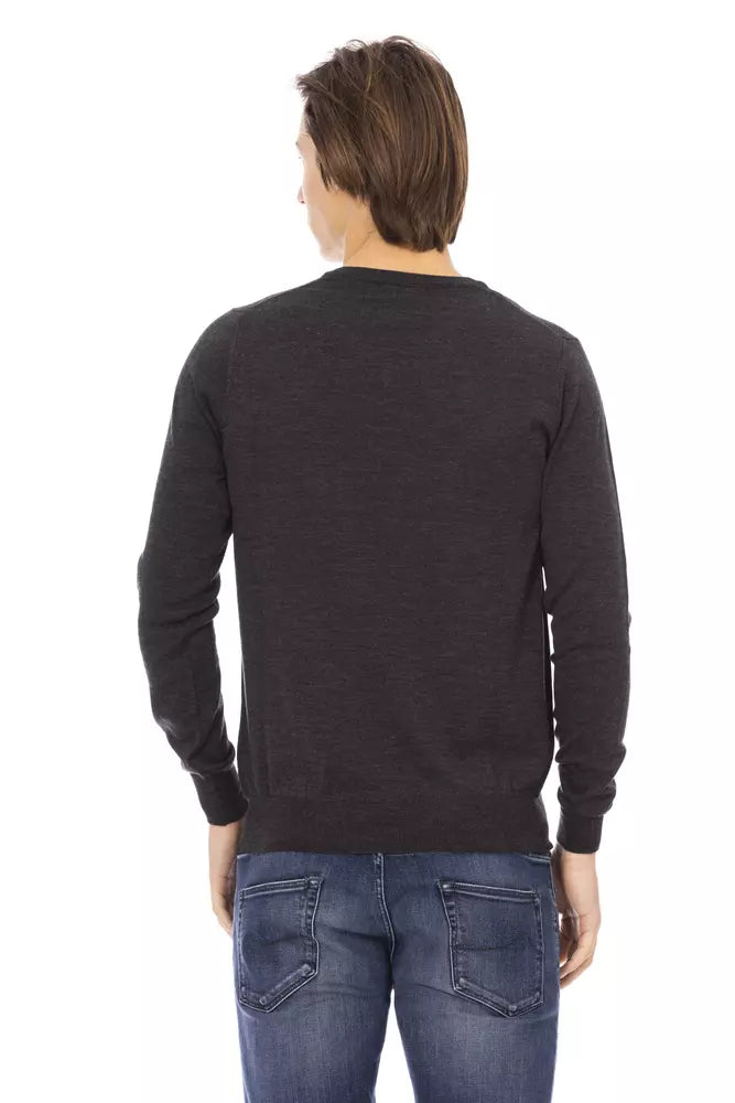 Pull homme en tissu gris tendance Baldinini