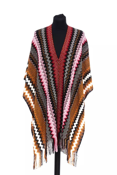 Poncho femme en laine multicolore Missoni