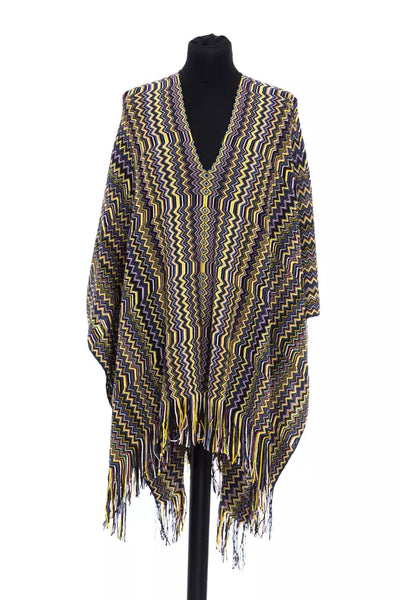Poncho femme en laine multicolore Missoni
