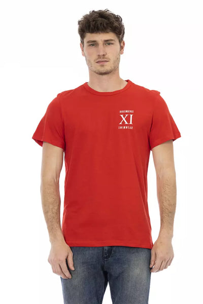 T-shirt homme en coton rouge Bikkembergs