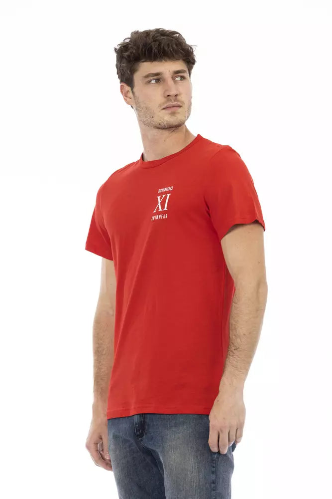 T-shirt homme en coton rouge Bikkembergs