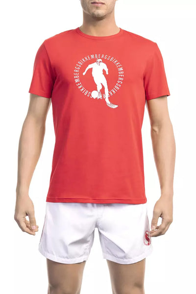 T-shirt Bikkembergs en coton rouge pour homme