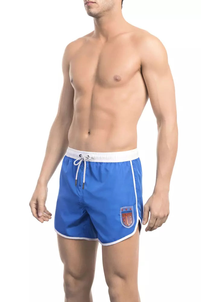 Short de bain homme Bikkembergs bleu en polyester