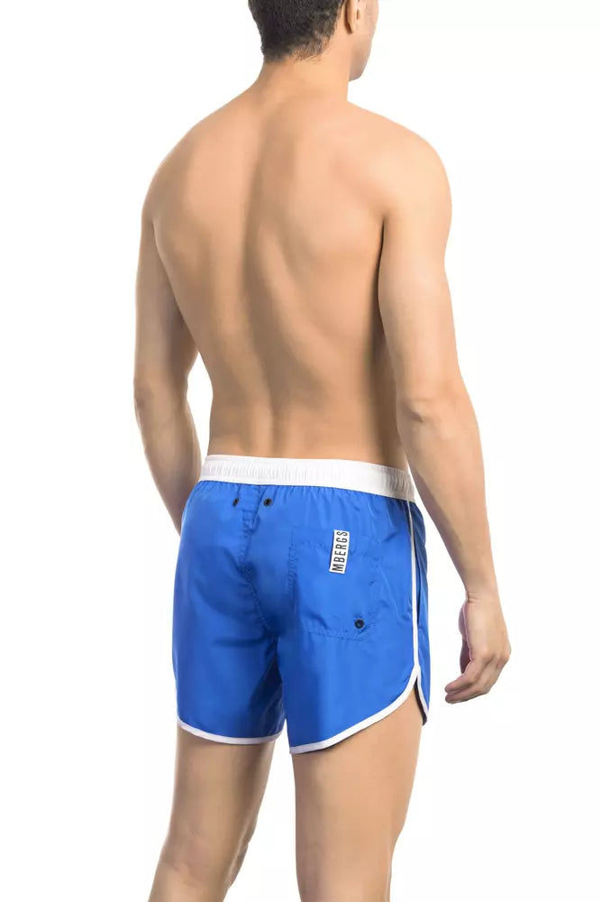 Short de bain homme Bikkembergs bleu en polyester