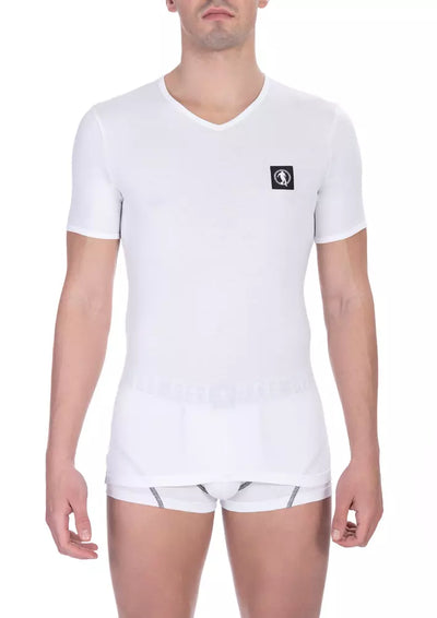 T-shirt homme en coton blanc Bikkembergs
