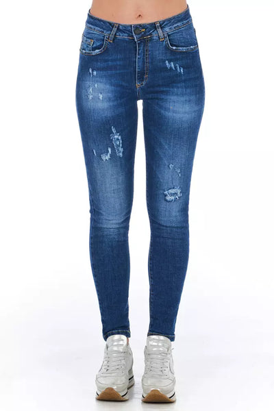 Frankie Morello Blue Other Fibres Women Jeans