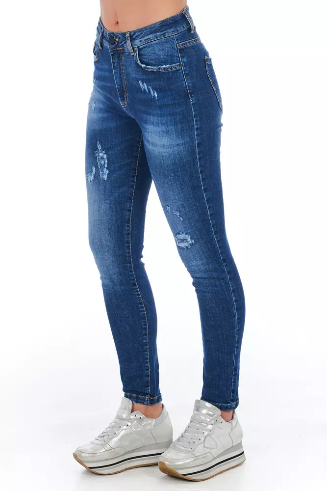 Jean bleu denim Frankie Morello pour femme