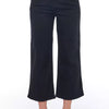 Frankie Morello Black Cotton Women Cropped Trouser