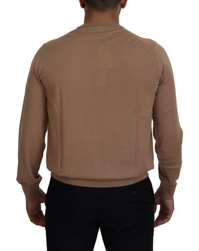 Pull ras du cou en cachemire beige Dolce &amp; Gabbana