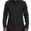 Dolce &amp; Gabbana Graues Slim Fit Stretch-Hemd SICILIA