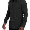 Dolce &amp; Gabbana Graues Slim Fit Stretch-Hemd SICILIA