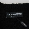 Dolce &amp; Gabbana Schwarzer Strickpullover aus Wolle mit V-Ausschnitt