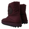 Dolce & Gabbana Bordeaux Nylon Boots Padded Mid Shoes