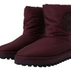 Dolce & Gabbana Bordeaux Nylon Boots Padded Mid Shoes