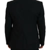 Dolce & Gabbana Black Wool Stretch Slim Fit Jacket Blazer