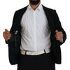 Blazer élégant en laine noire à boutonnage simple Dolce &amp; Gabbana