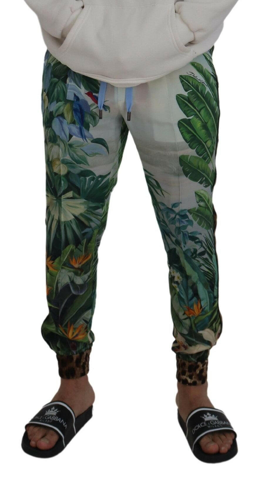 Pantalon en soie multicolore Dolce &amp; Gabbana