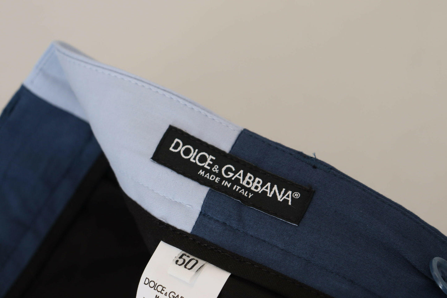 Dolce &amp; Gabbana – Blaue Straight-Fit-Hose aus Baumwolle
