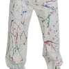 Dolce &amp; Gabbana – Weiße Jeanshose aus Baumwolle mit Farbspritzer-Print