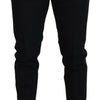 Dolce & Gabbana Black Polyester Chino Formal Pants