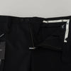 Dolce & Gabbana Black Polyester Chino Formal Pants