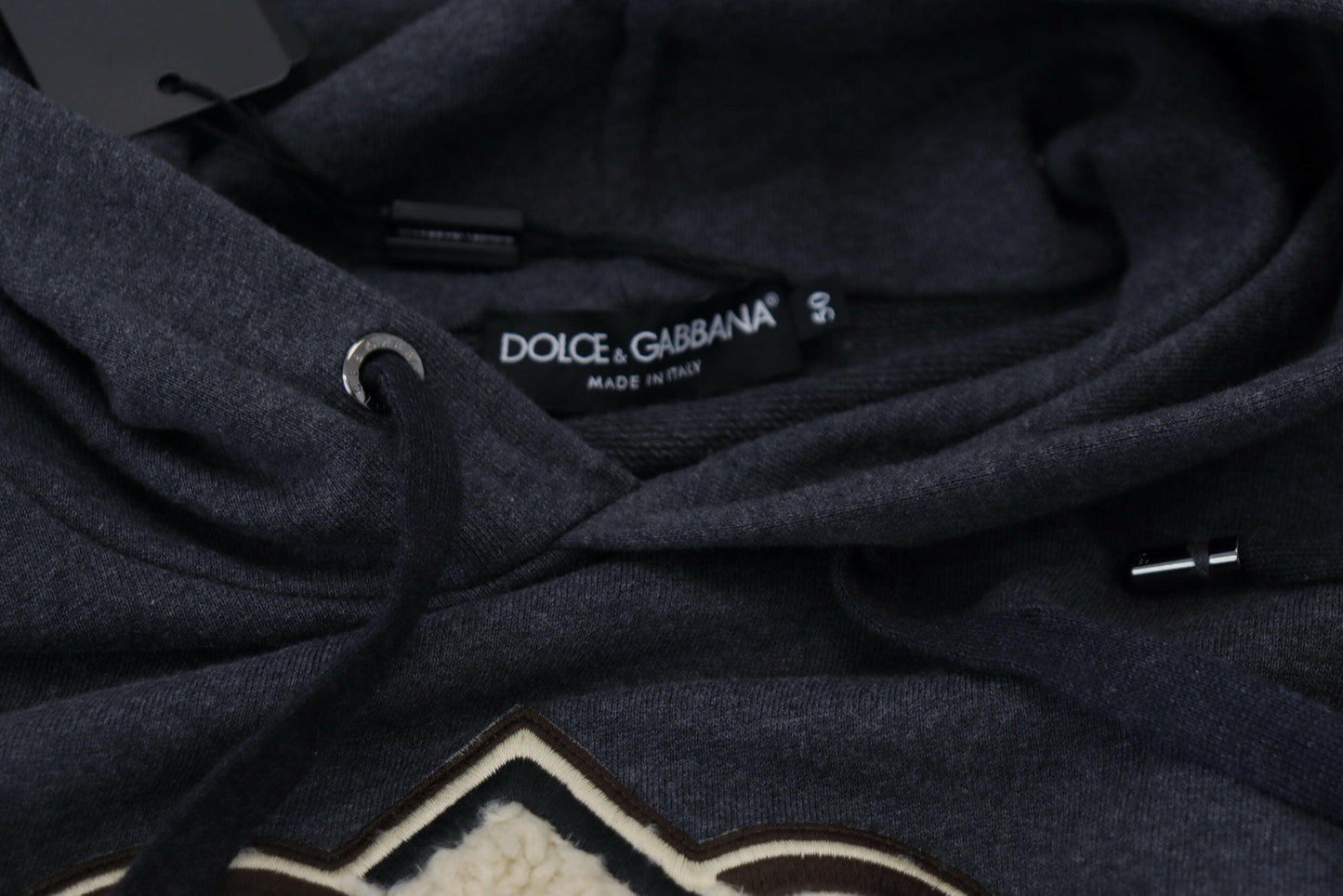 Dolce & Gabbana Gray Logo Cotton Hooded Sweatshirt Sweater