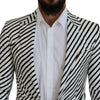 Blazer simple boutonnage élégant à rayures blanches Dolce &amp; Gabbana
