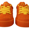 Dolce & Gabbana Orange Leather P.j. Tucker Sneakers Shoes