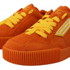 Dolce & Gabbana Orange Leather P.j. Tucker Sneakers Shoes