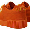 Dolce & Gabbana Orange Leather P.j. Tucker Sneakers Shoes