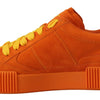 Dolce & Gabbana Orange Leather P.j. Tucker Sneakers Shoes
