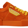 Dolce & Gabbana Orange Leather P.j. Tucker Sneakers Shoes