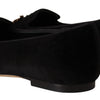 Dolce &amp; Gabbana – Schwarze Slipper mit Herz-Jesu-Patch