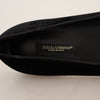 Dolce &amp; Gabbana – Schwarze Slipper mit Herz-Jesu-Patch