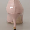 Dolce & Gabbana Pink Patent Leather Kitten Heels Pumps Shoes