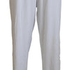 John Galliano White Cotton Logo Loose Men Pants