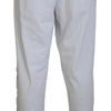 John Galliano White Cotton Logo Loose Men Pants