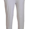 John Galliano White Cotton Logo Mens Jogger Pants