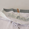 John Galliano White Cotton Logo Mens Jogger Pants